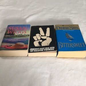 Set of 3 paperbacks. Bittersweet, Johnny Got His Gun, and Lakeside Cottage